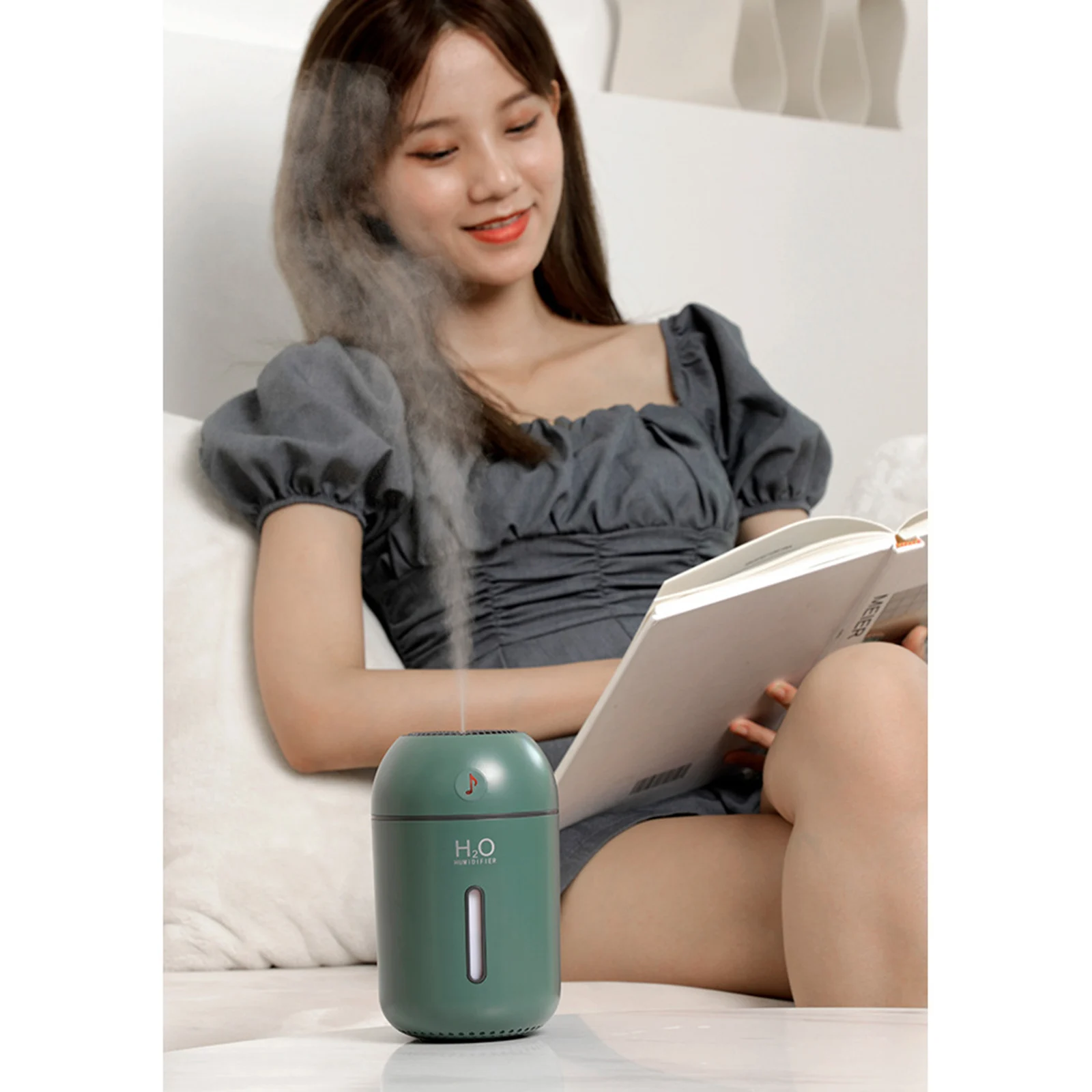 500ml Cool Mist Air Humidifier with Night Light Quite Home Bedroom Desktop Baby Rooms