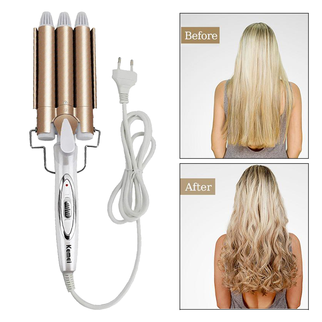 2 in 1 Curling Iron Wand, Hair Curler Barrels with Temperature Control