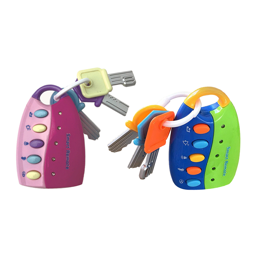 Cartoon Baby Kids Musical Smart Remote Car Key Toy Child Car Voices Pretend