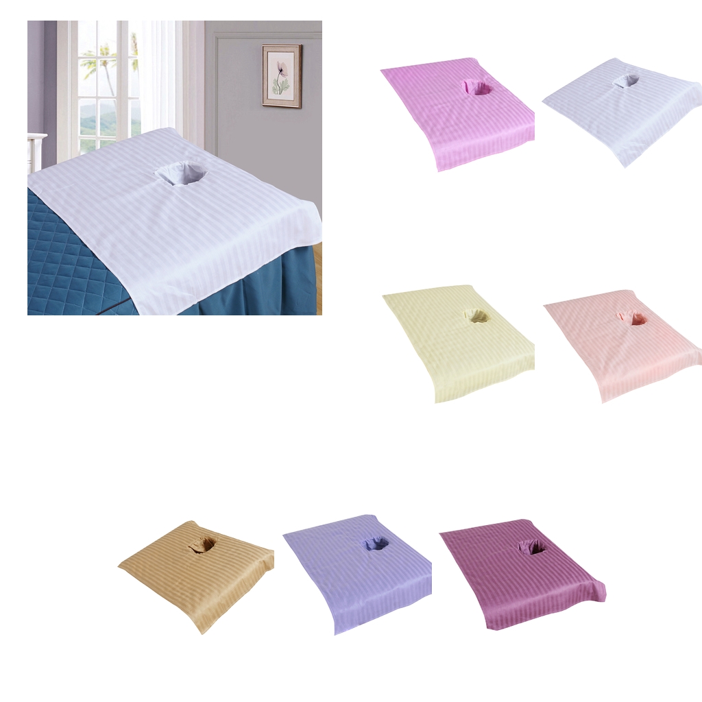 Spa Massage Bed Face Hole Cover Sheet 20x32inch 7 Colors Available