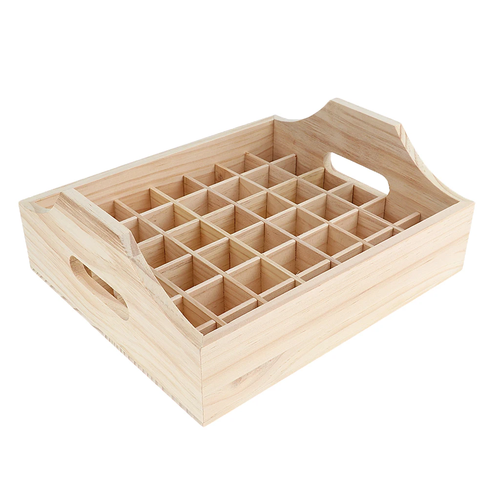 42 Grid Wooden Essential Oil Container Organizer Storage Case 20/15/10/5ml