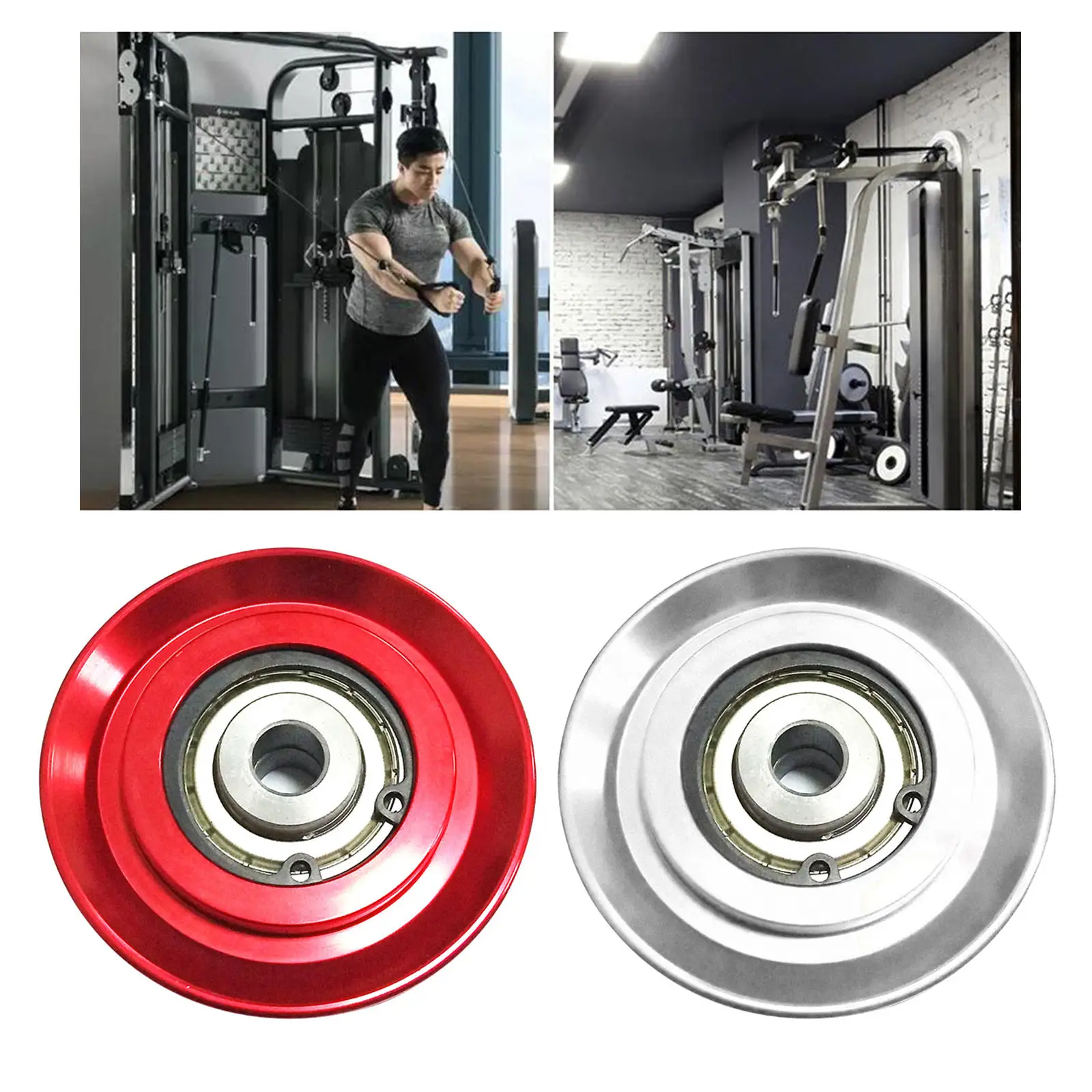 73mm Bearing Pulley Aluminium Alloy Universal for Fitness Equipment Replacement Part