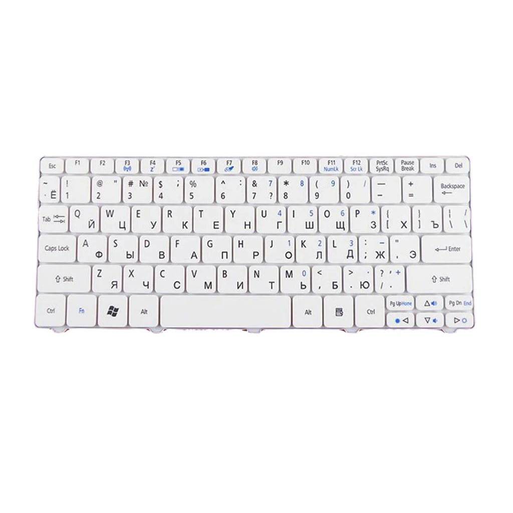 Russian laptop keyboard for Acer Aspire   D255 D257 White Replacement