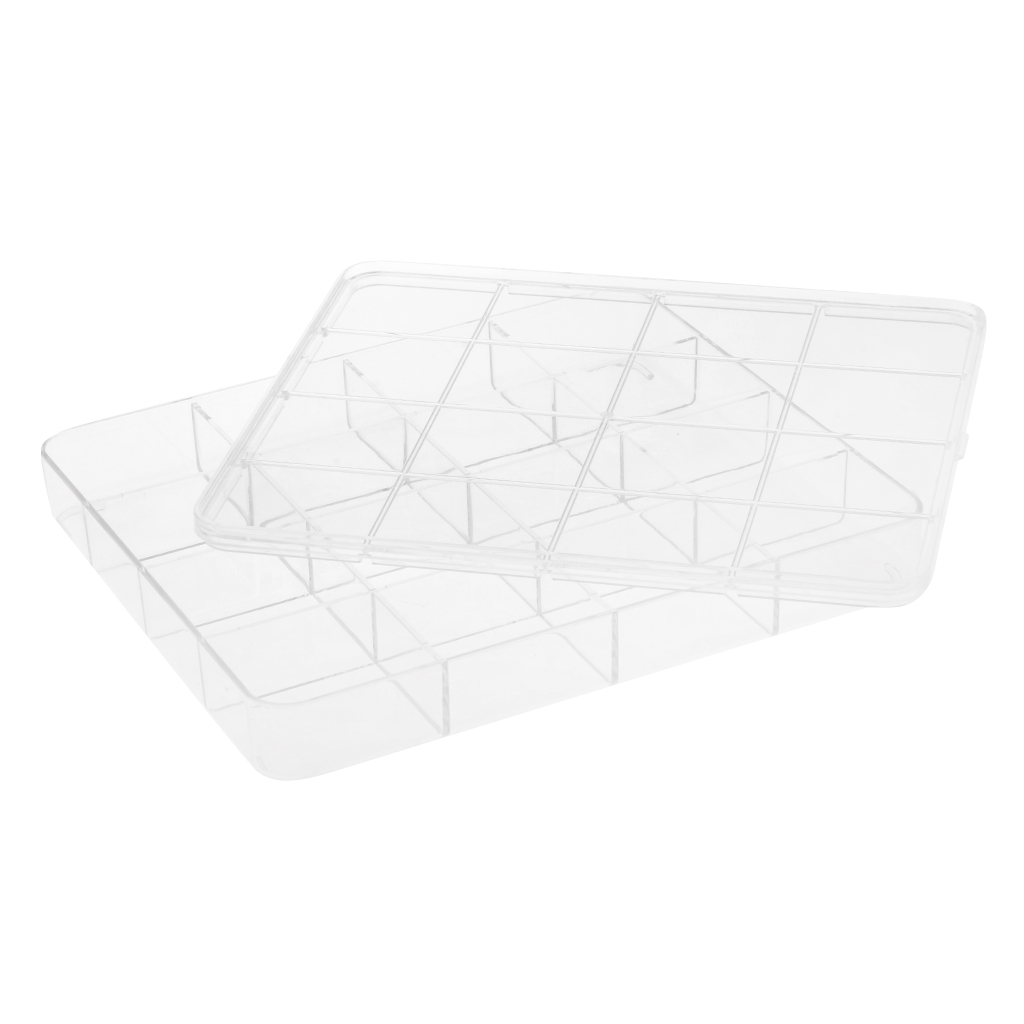 for Mag 16 Slots Nail Glitter Studs Organizer Shimmer Holder Box Storage