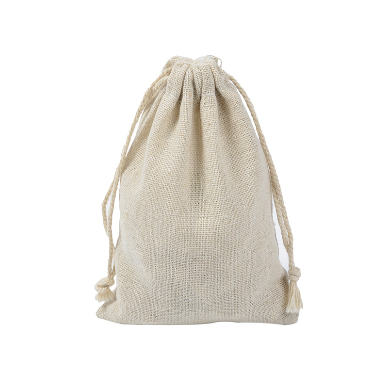 10 teile/los Jute Baumwolle Leinen Kordelzug Schmuck Geschenk Box Verpackung Beutel Display für Kleinigkeiten Lagerung Tasche Zubehör 30x40cm – Detail 6