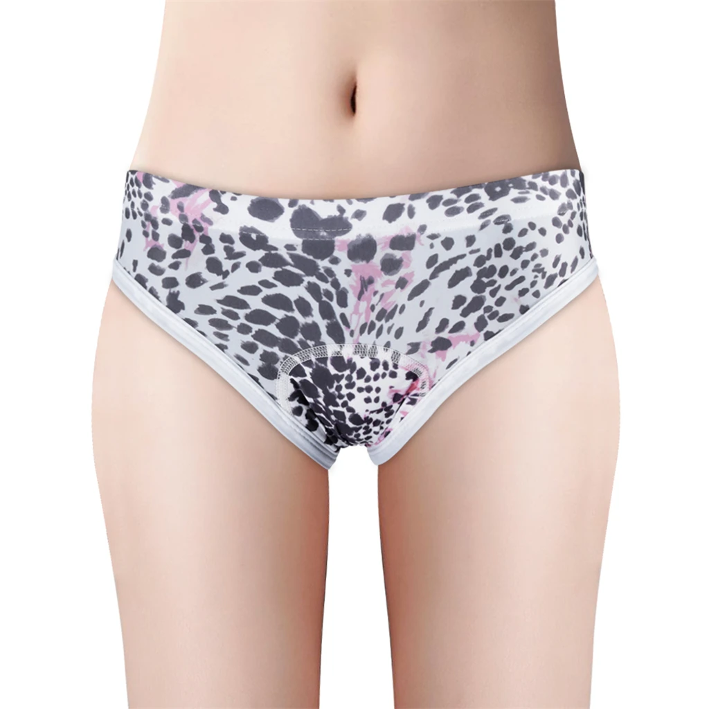 Leopard Design Women's Cycling Underwear Breathable Cycling Briefs S