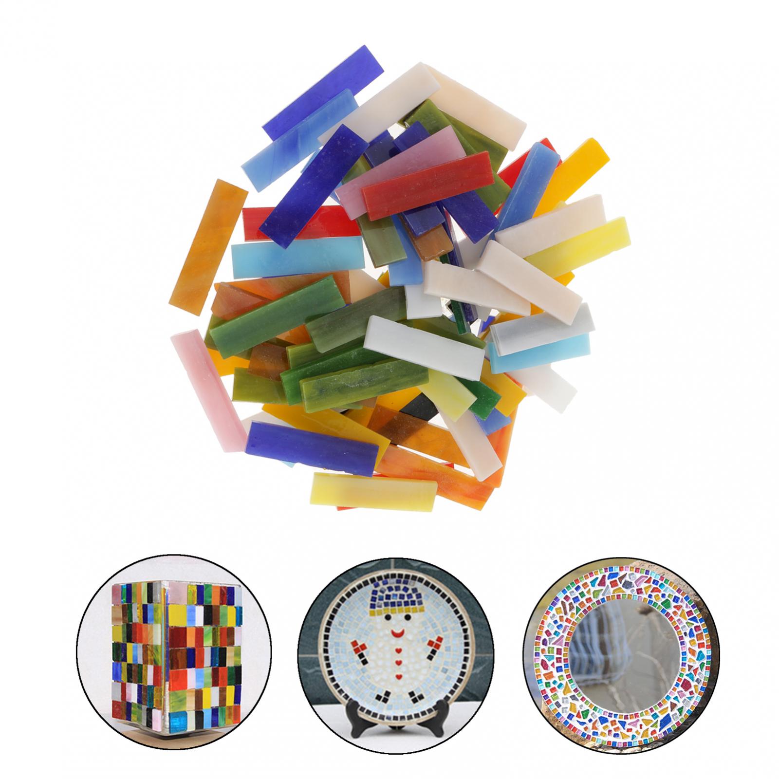 Transparant Glass Mosaic Tiles Puzzle Miniature Glass Artwork Supply Decor