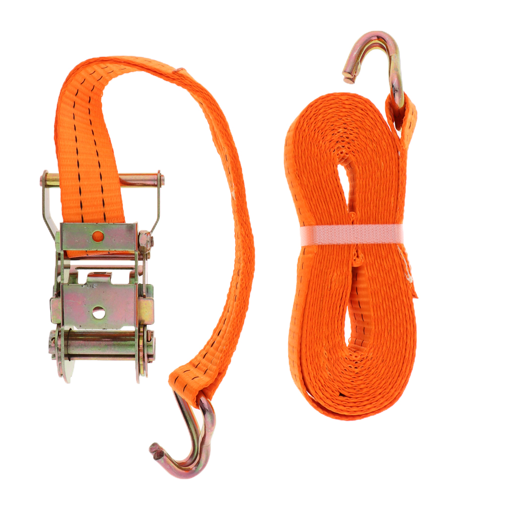 Car Luggage Tensioner with Screw Multifunctional Ratchet Tie Down Nylon Strap 6m