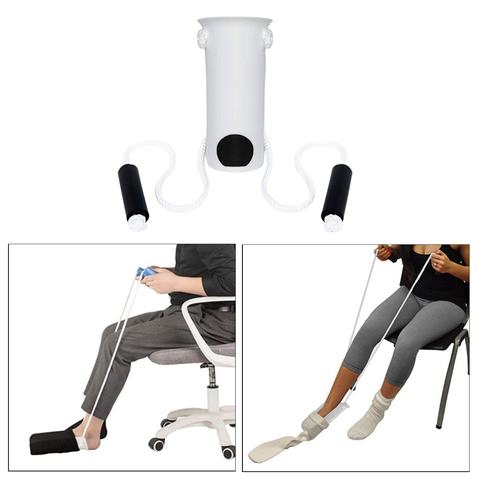 Sock Aid Kit, Easy on Easy Off Device for Putting on Socks, Removing Socks Stockings for Men Women with Limited Mobility