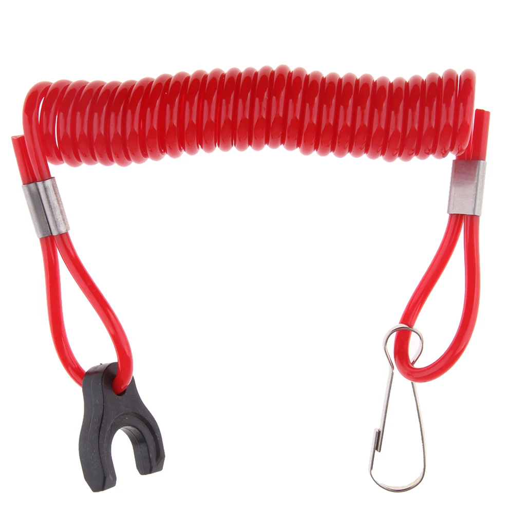 Red Outboard Motor Stop Kill Switch Safety Lanyard for Tohatsu