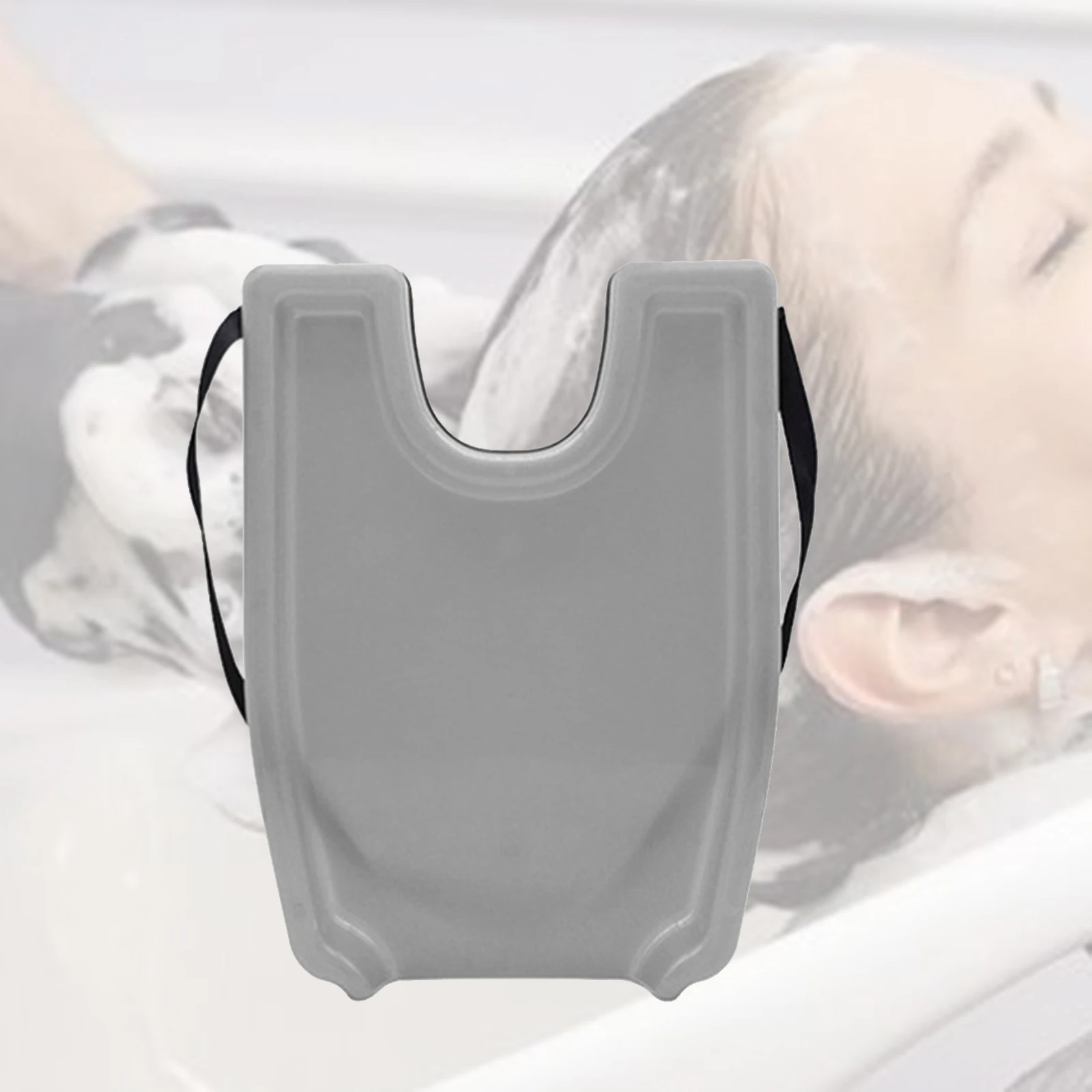 Portable Hair Shampoo Rinse Backwash Washing Tray Sink, Safety Contoured, Raised 