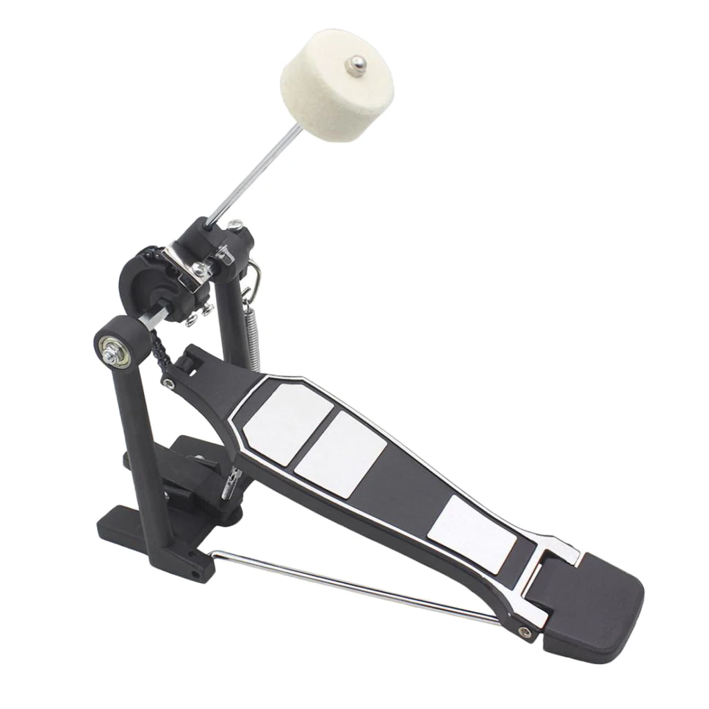 Single Foot Pedal with Drum Wool Beater Single Chain Drive for Drum Band 12.99x5.51x9.45inch