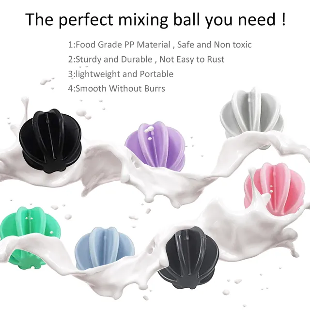 7PCS Milkshake Protein Shaker Balls, FULANDL Plastic Blending Mixing Ball  Bottle Mixers, Colorful Whisk Shaker Balls for Protein Shaker Bottle