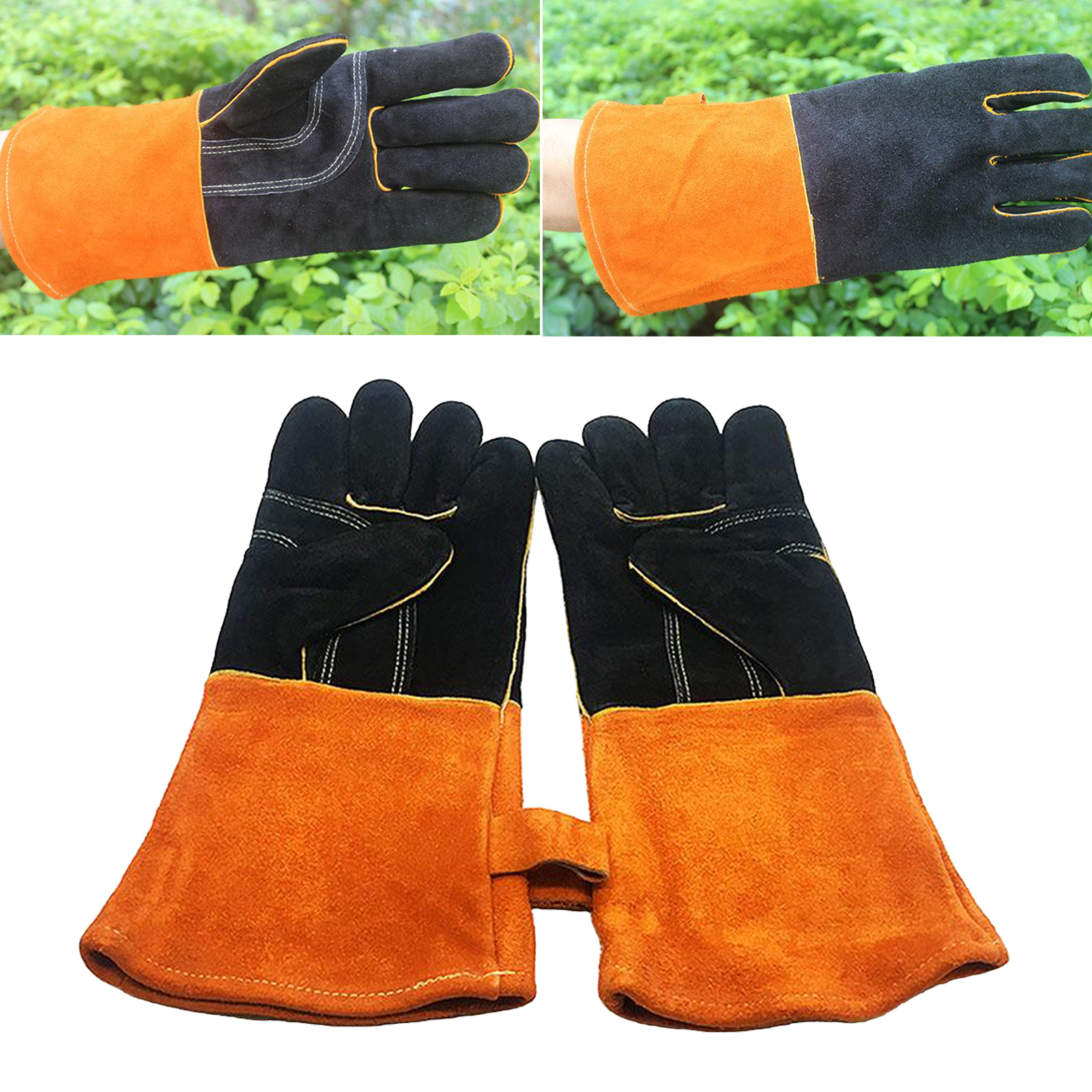 Welding Gloves, Heat/Fire Resistant/Leather  Gloves, Fit for Mig/Tig /BBQ/Cooking/Cutting