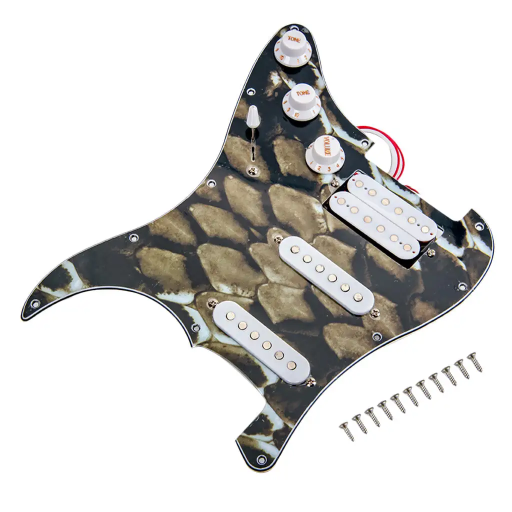 11 Holes 3 Ply Guitar Strat Pickguard Scratch Plate for Stratocaster Electric Guitar Replacement