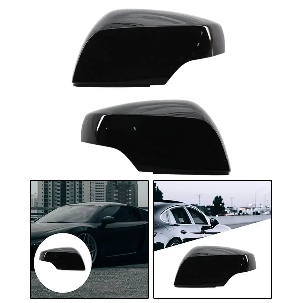 One Pair Gloss Black Side Mirror Covers fits for Forester Impreza 2014-2018