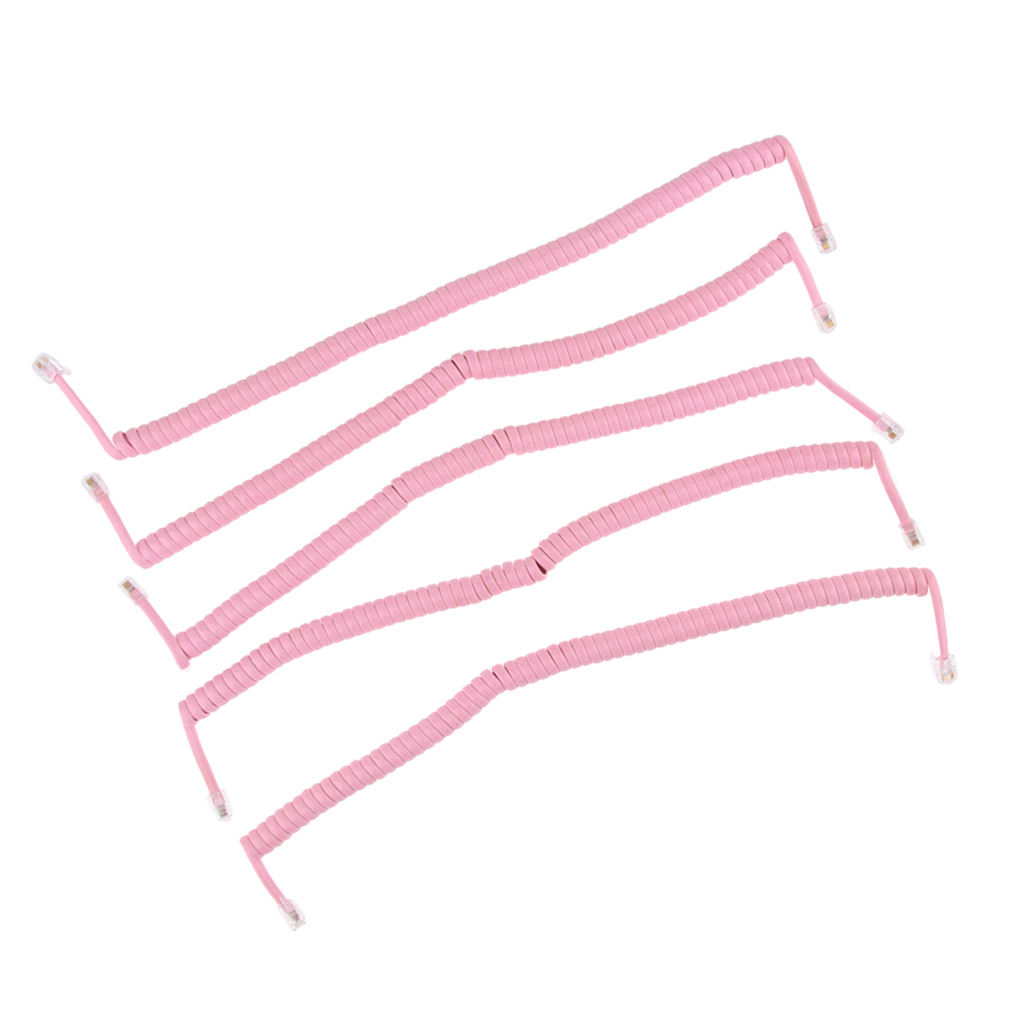 Telephone Handset Cord Cable Spiral Coiled Length 0.82 To 6.56ft