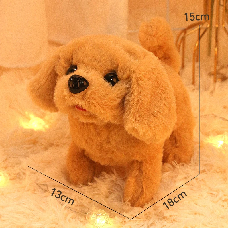 Electronic Plush Dog Barking Tail Wagging Vivid Cute Simulation Animal for Kids Toddlers Birthday Gift Play House Stuff for Kids