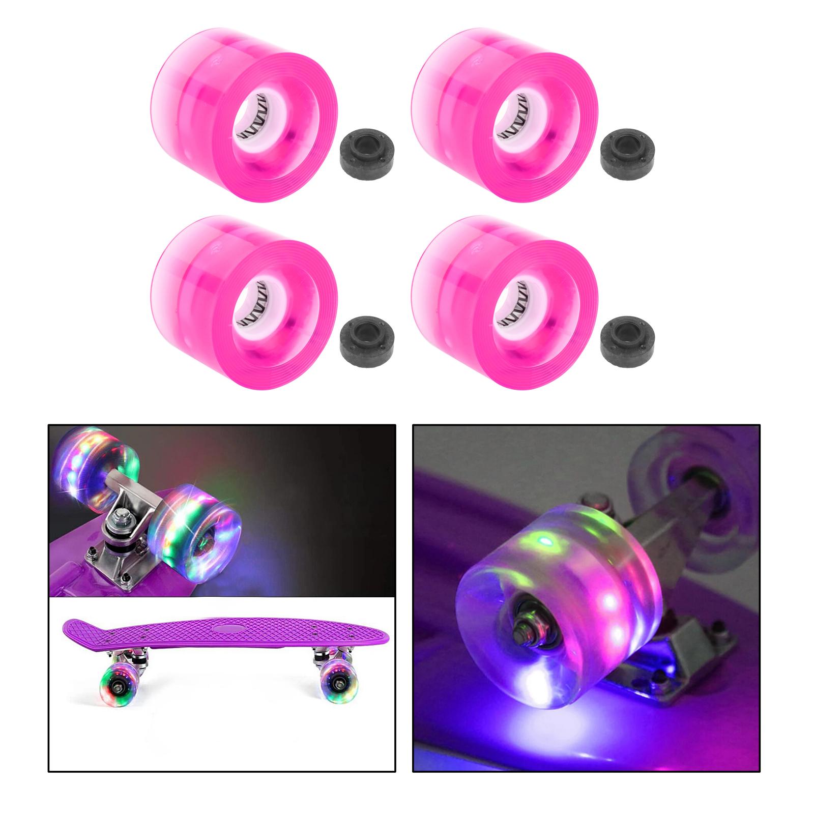 4PCS Skateboard Luminous Light up Wheels 60 * 45mm Longboard Skate Glow in the