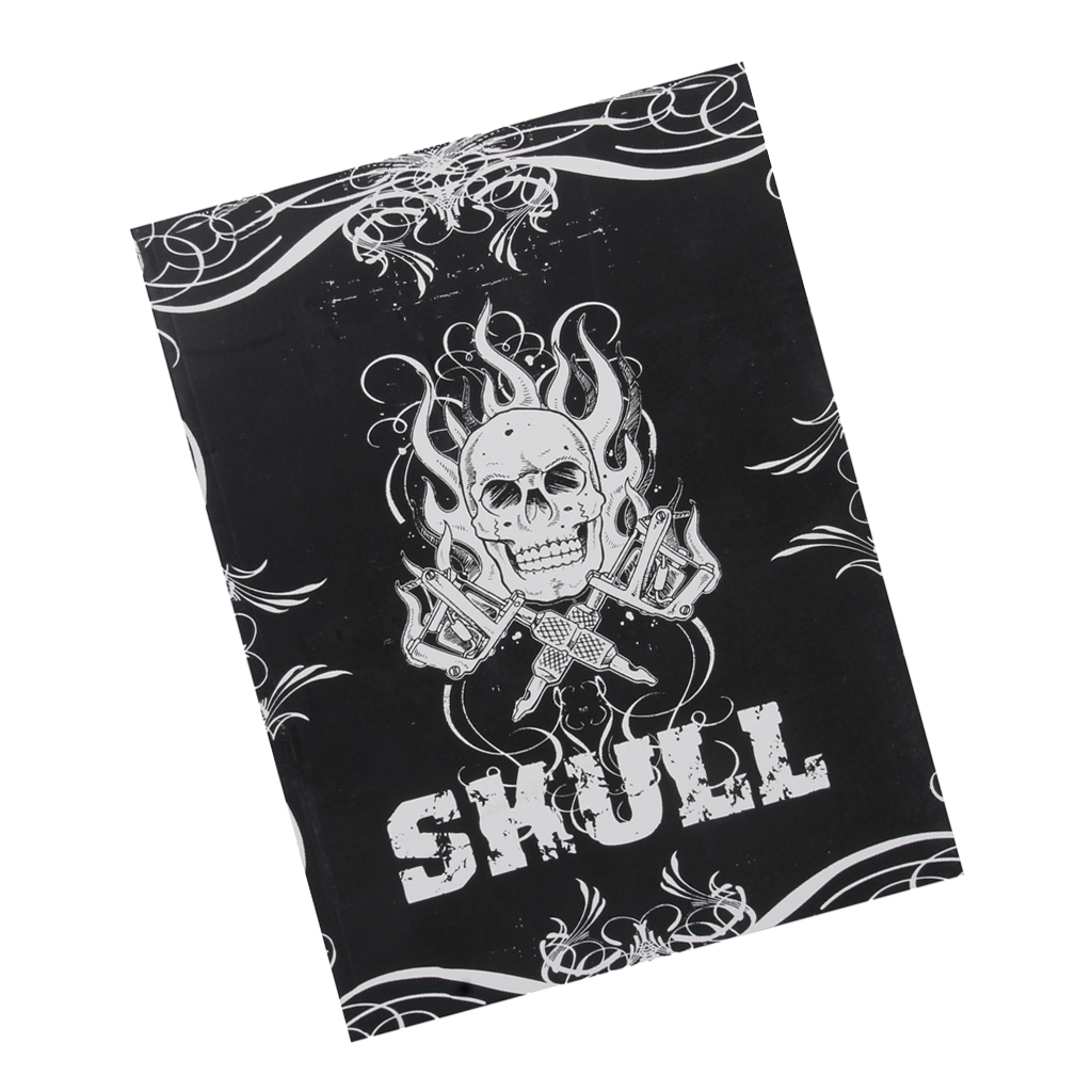 Assorted Patterns Skull Tattoo Flash Book Manuscripts Instruction Autograph