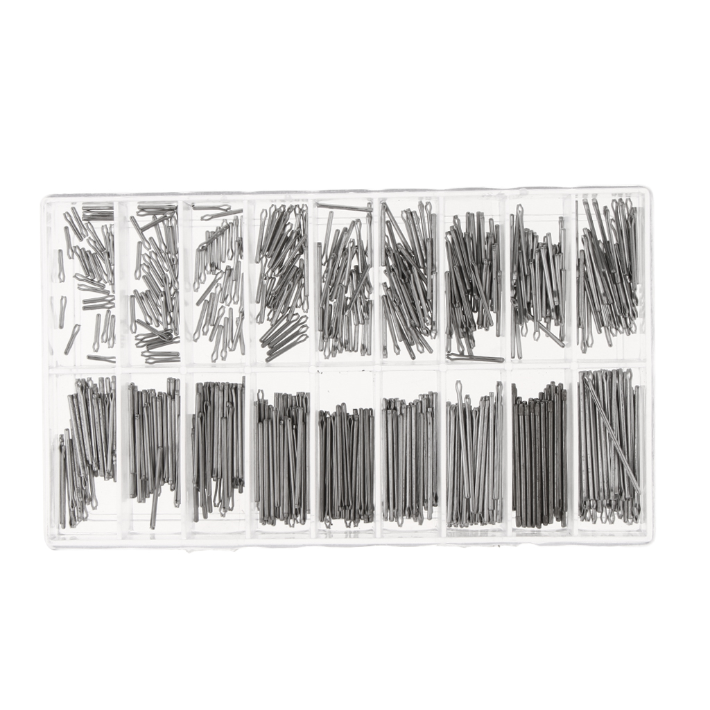 360 Pieces  Split Pins with Box Stainless Steel Watch Pins with Double Flange