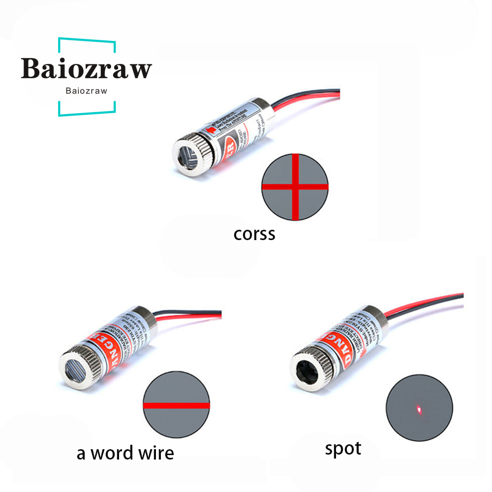 Головка лазерного модуля 650 нм, 5 мВт, 3-5 В, 40 мА, с красным  пятном/текстом/крестом, стеклянная линза, Фокусируемый фокус, регулируемая  Лазерная Диодная головка | AliExpress