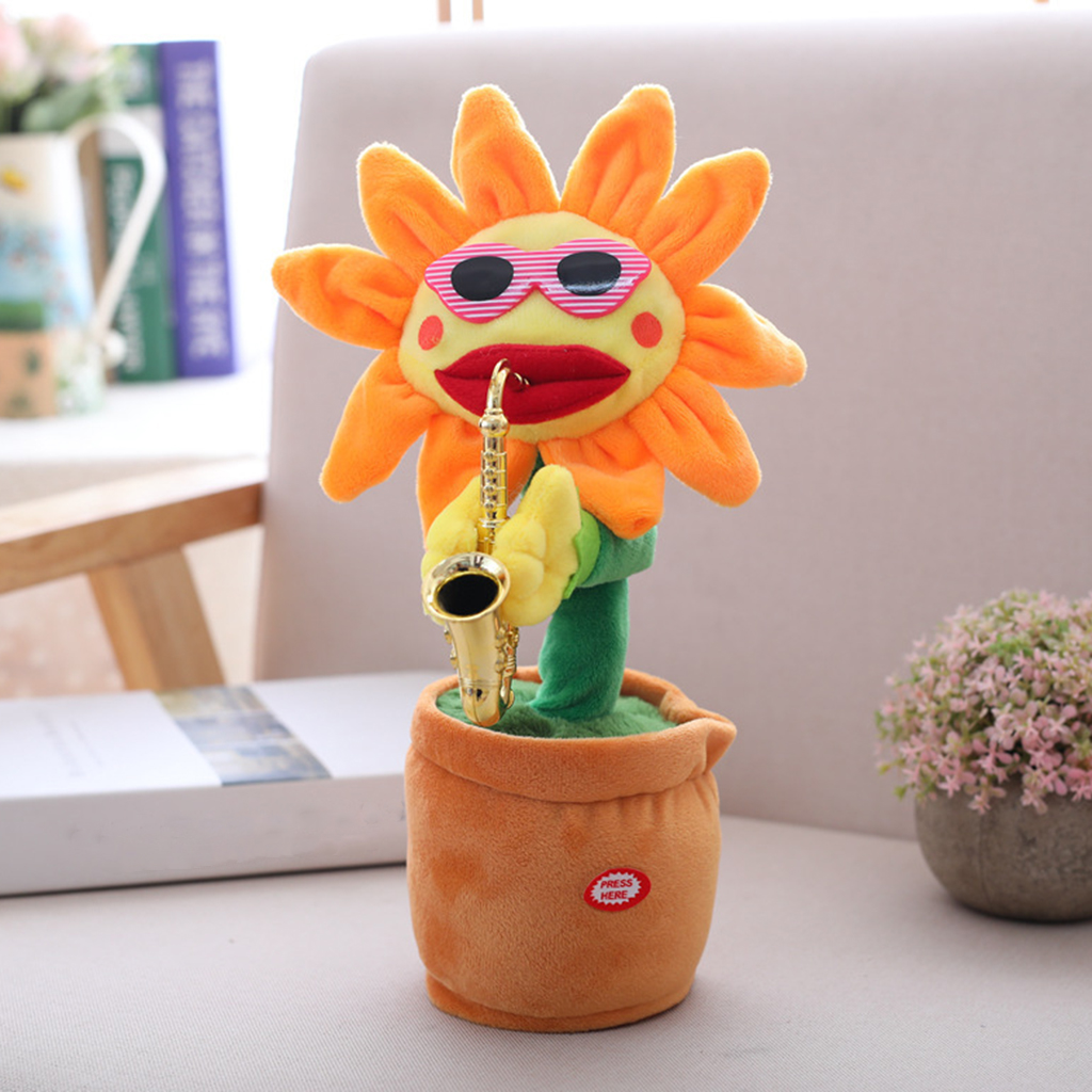 Musical Singing and Dancing  Pot Soft Plush Funny Saxophone Kid Toy