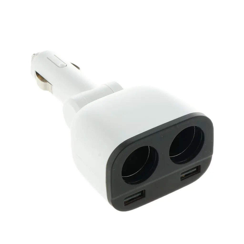 Durable Cigarette Lighter Power Adapter Convenient Dual USB Car Charger Adapter with Voltage Display