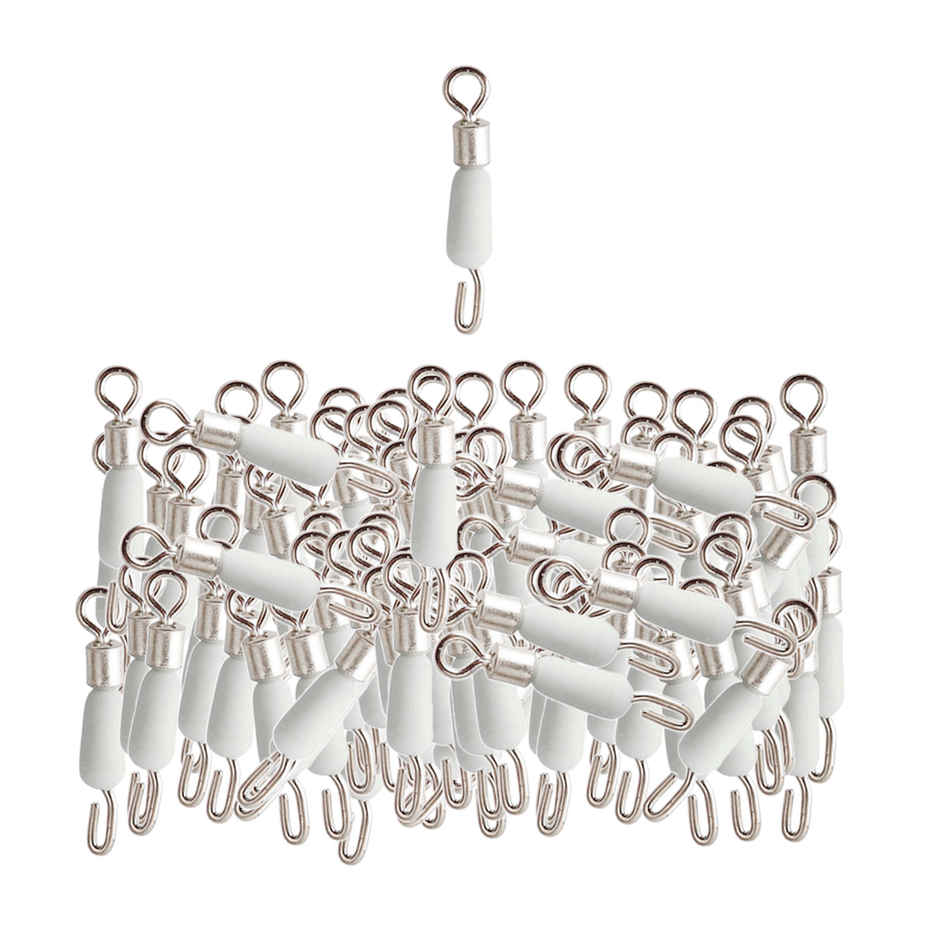 100pcs Quick Fishing Clip Line Connector Rolling Swivel Sub-line Hook Device