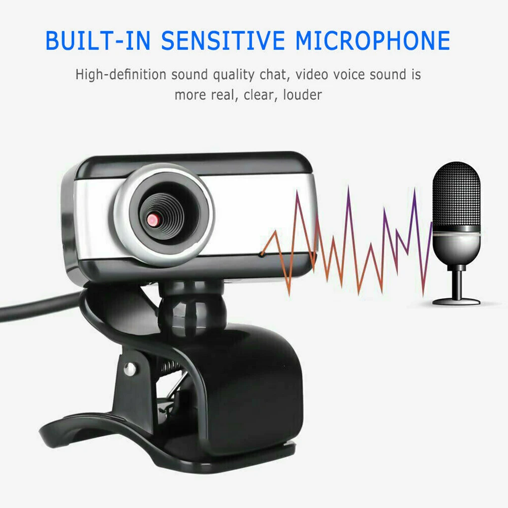 Rotatable HD Web Camera Cam Digital Webcam USB2.0 CMOS With Microphone For PC Laptop