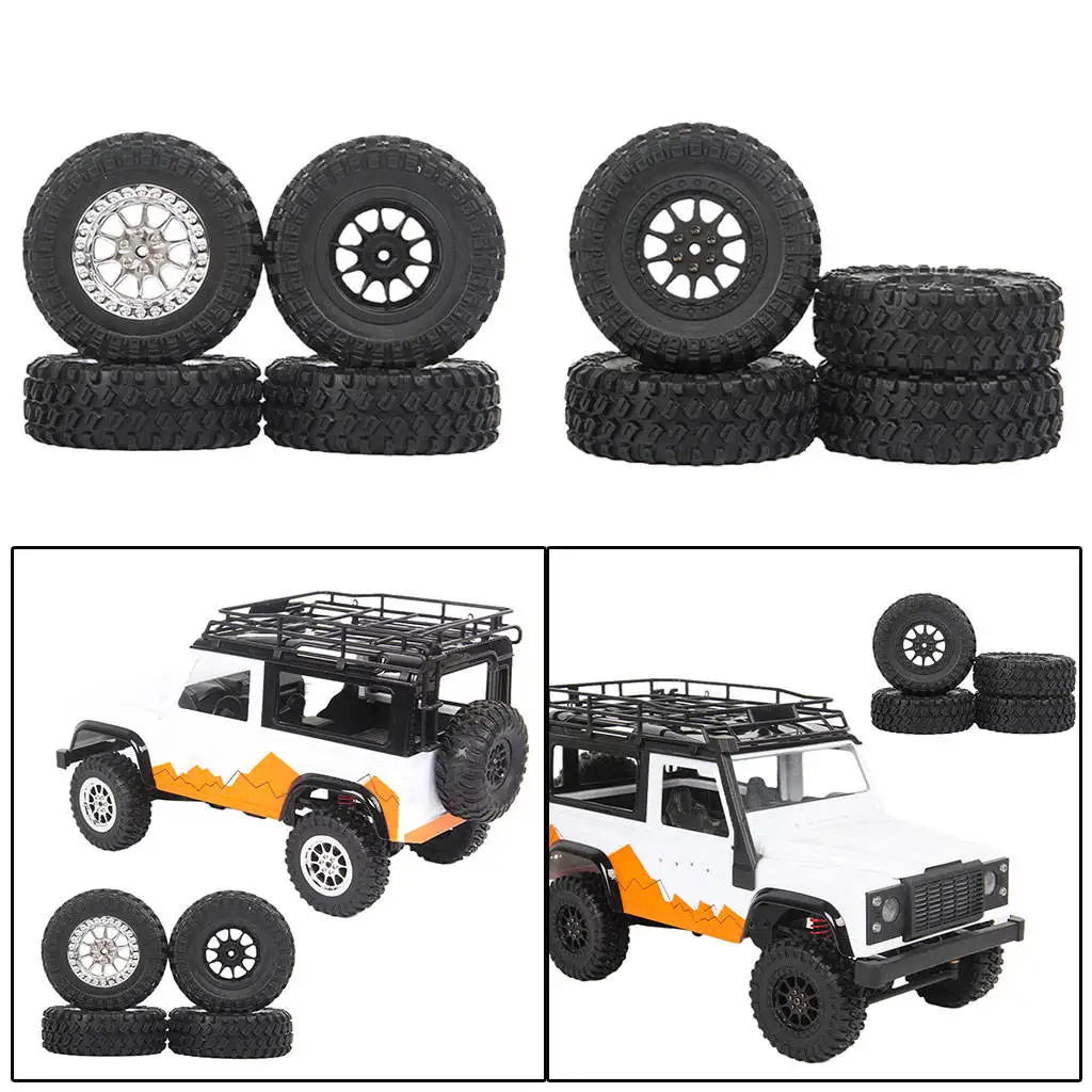 4x RC Car Wheels Plastic Tire Spare Parts Replacement Upgrade Parts Accessories for Wpl B14 B24 C14 C24 C34 C44 1/16 RC Car