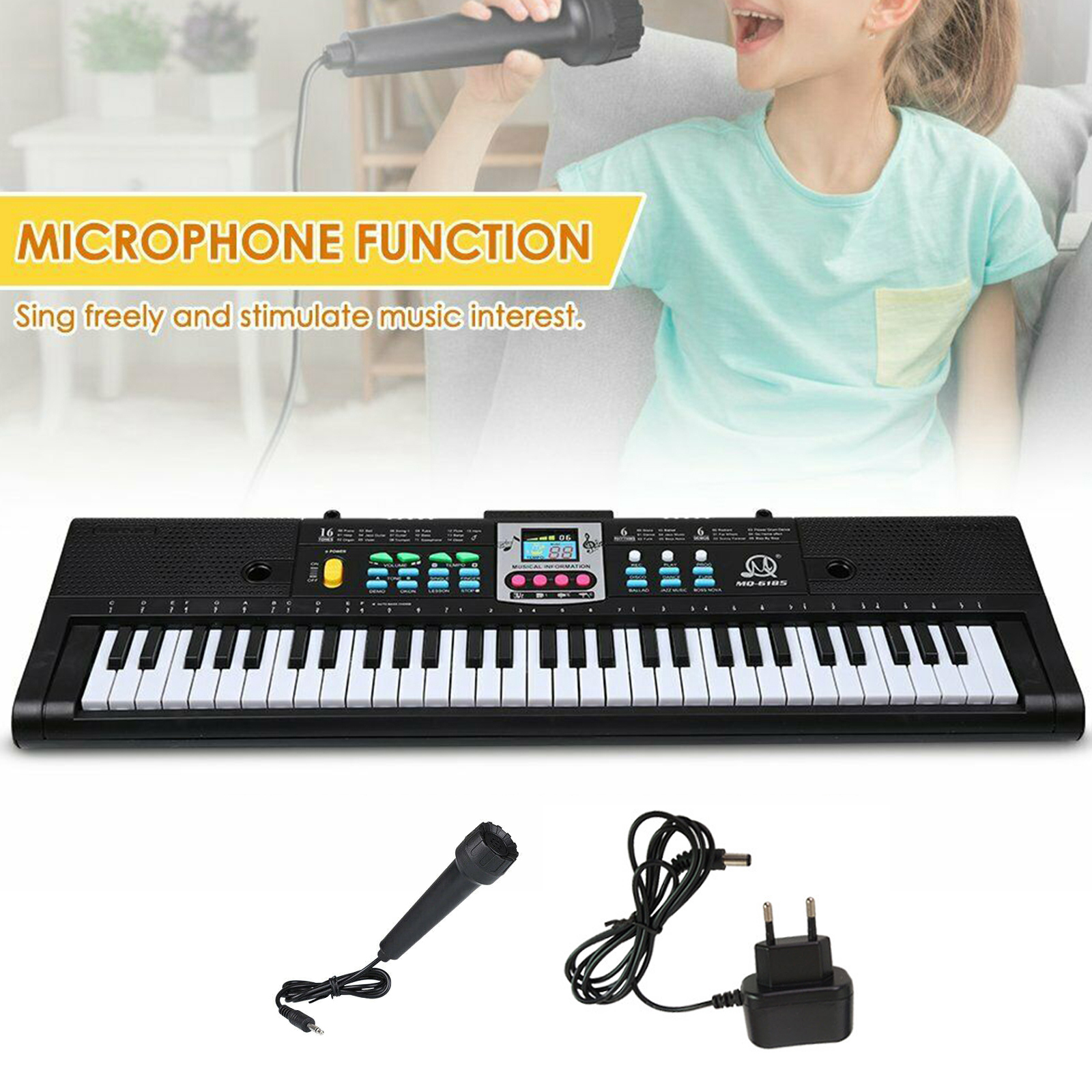 61 Key Digital Music Electronic Keyboard Key Board Electric Piano Gift EU