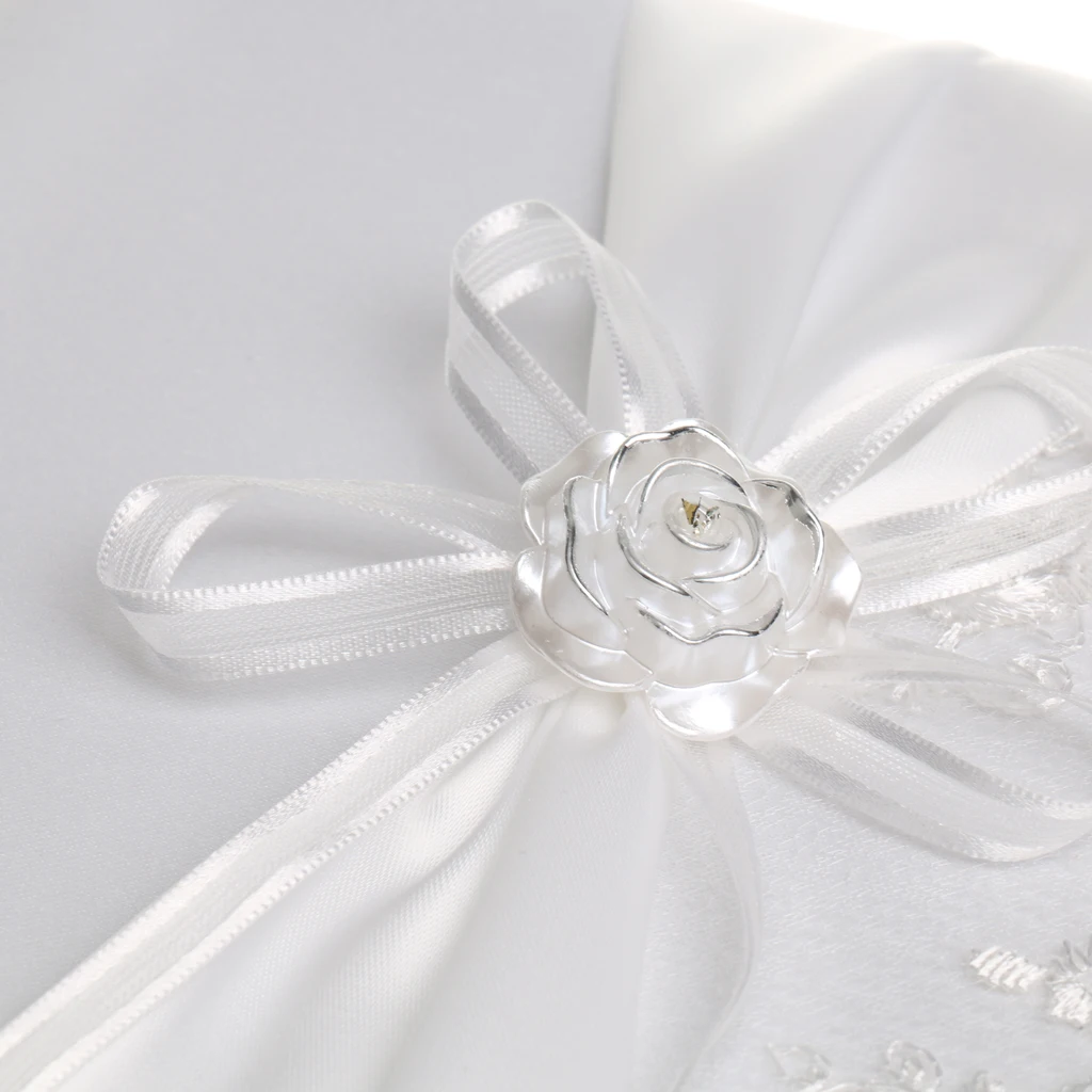 Elegant Satin Flower Guest Book Guest Signatures Wedding Accessories Decoration