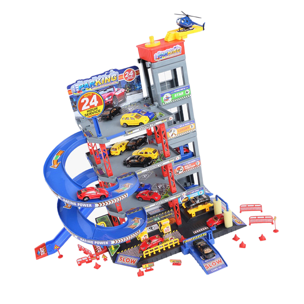 DIY Car Racing Track Toys Parking Lot Assembly Railway Kits,5 Level Parking Lot