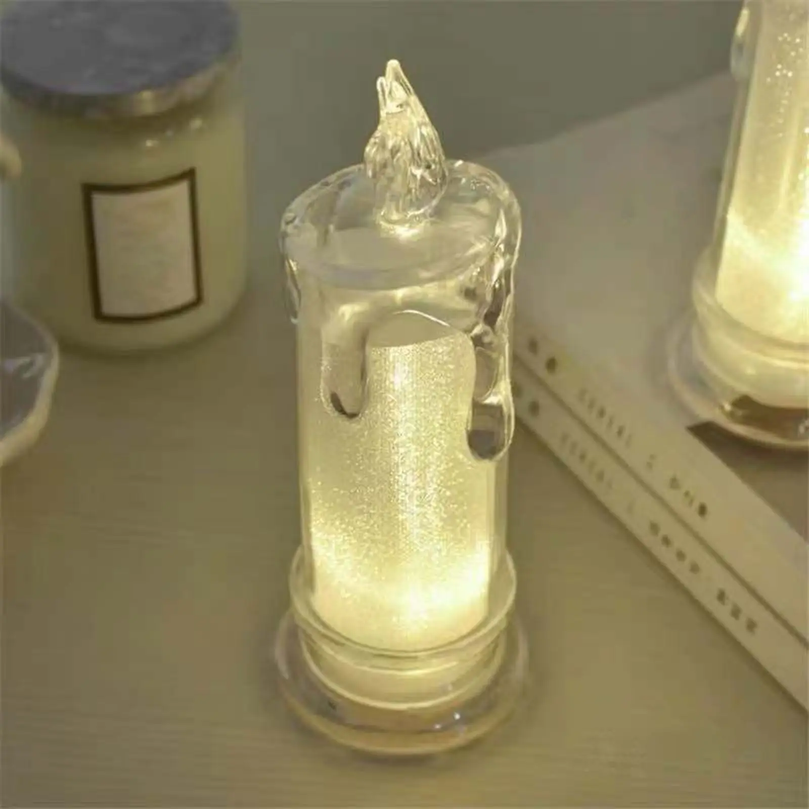 Decorative Electronic Candle Beautiful USB Charging Simulation Candle Candle Light Holidays Ornaments for Christmas Wedding Home
