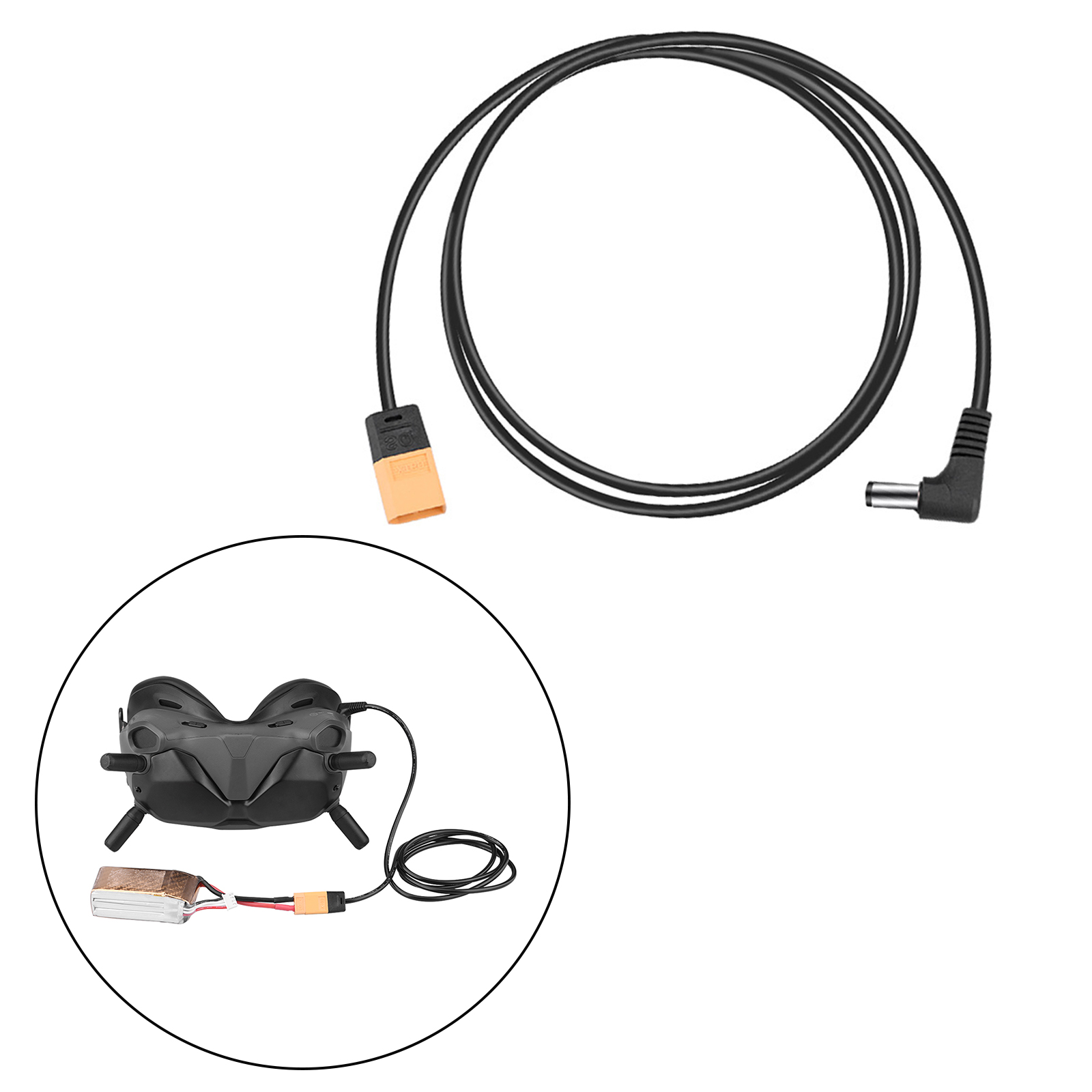 Charger Battery Charging Adapter Cable XT60 Plug to DC5525 Power Cable