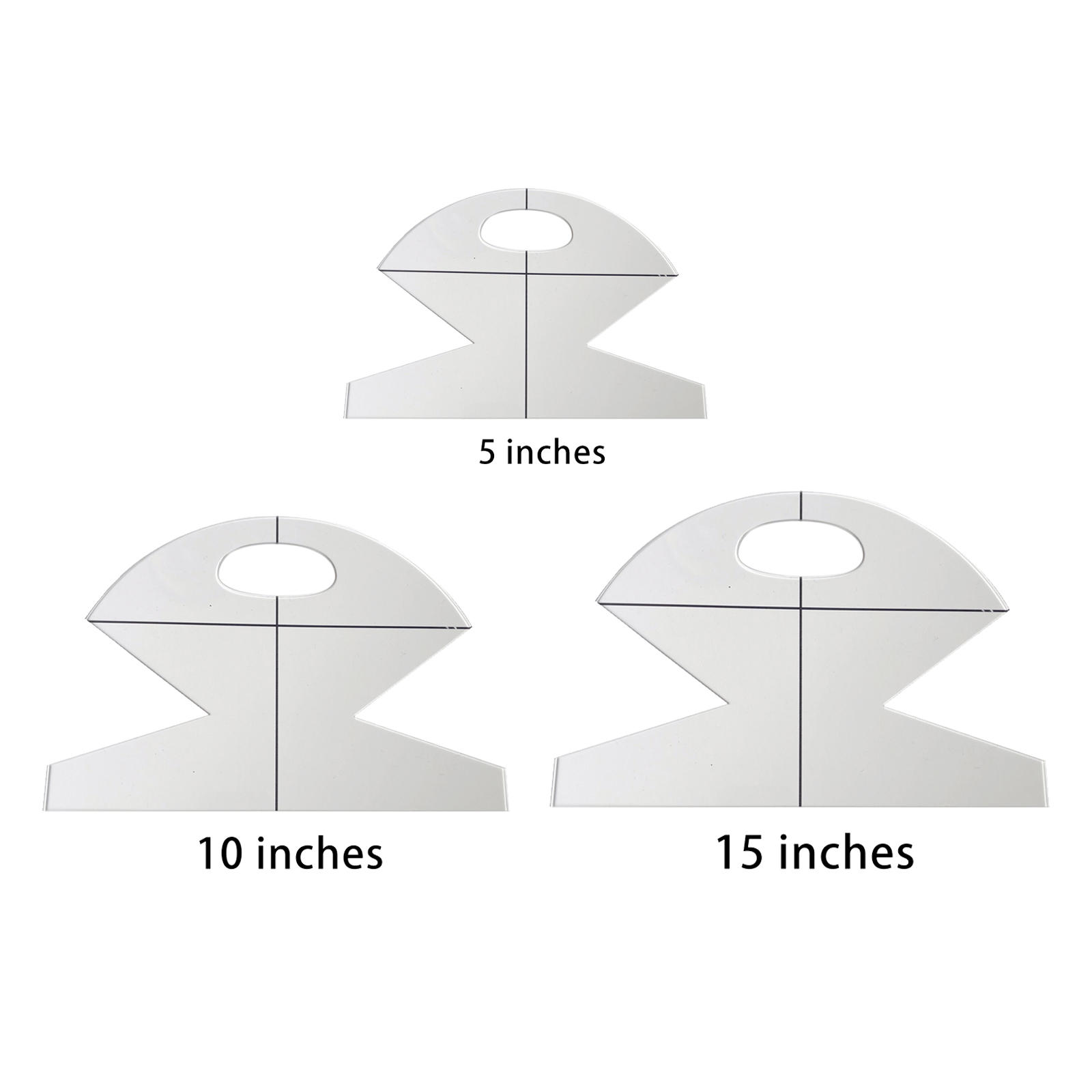 3pcs Bowl Cozy Template Acrylic DIY Craft Patchwork Ruler 5&10&15 inch Bowl Wrap for Sewing Quilting Template Sewing Pattern
