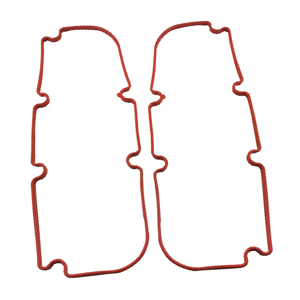 2 Pcs Red Rubber Rocker Cover Gasket Replace For Holden Commodore VR,