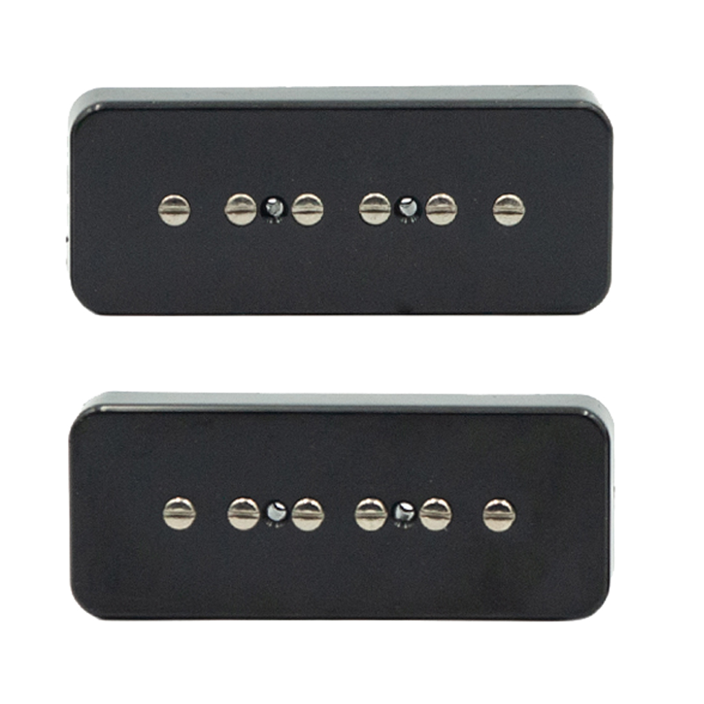 2Pcs Soap Bar Electric Guitar Pickups Black 50mm/52mm with Screws Springs Luthier Supply