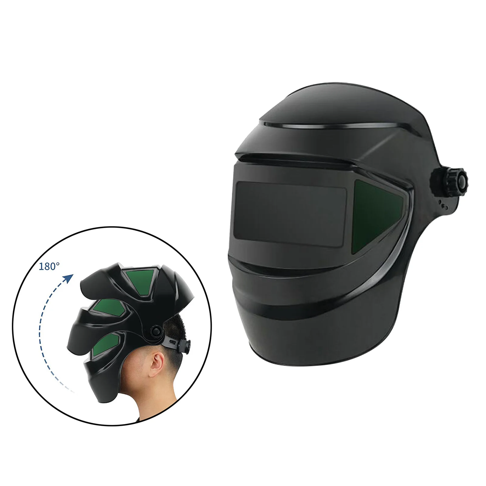 s Large View True Color Welding Helmets Hood   Shade Protector Power Grinding, Black