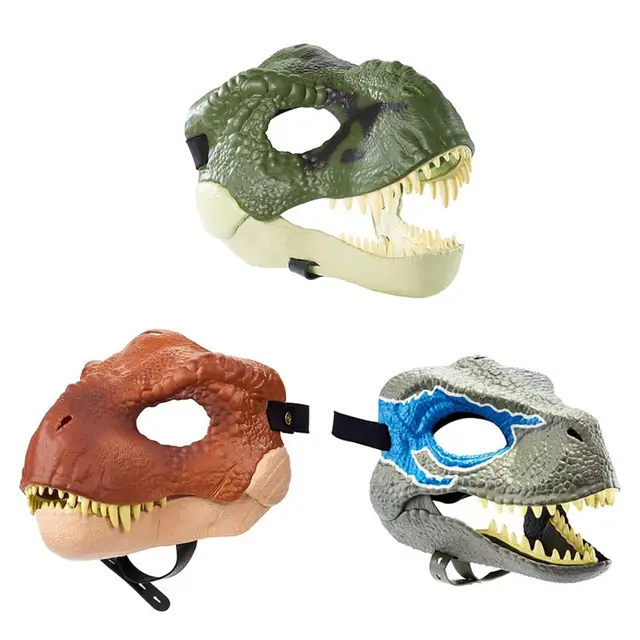 Moving Jaw Dinosaur Decor Mask  Dinosaur Mask Moving Jaw Furry - 1pcs Mask  Halloween - Aliexpress