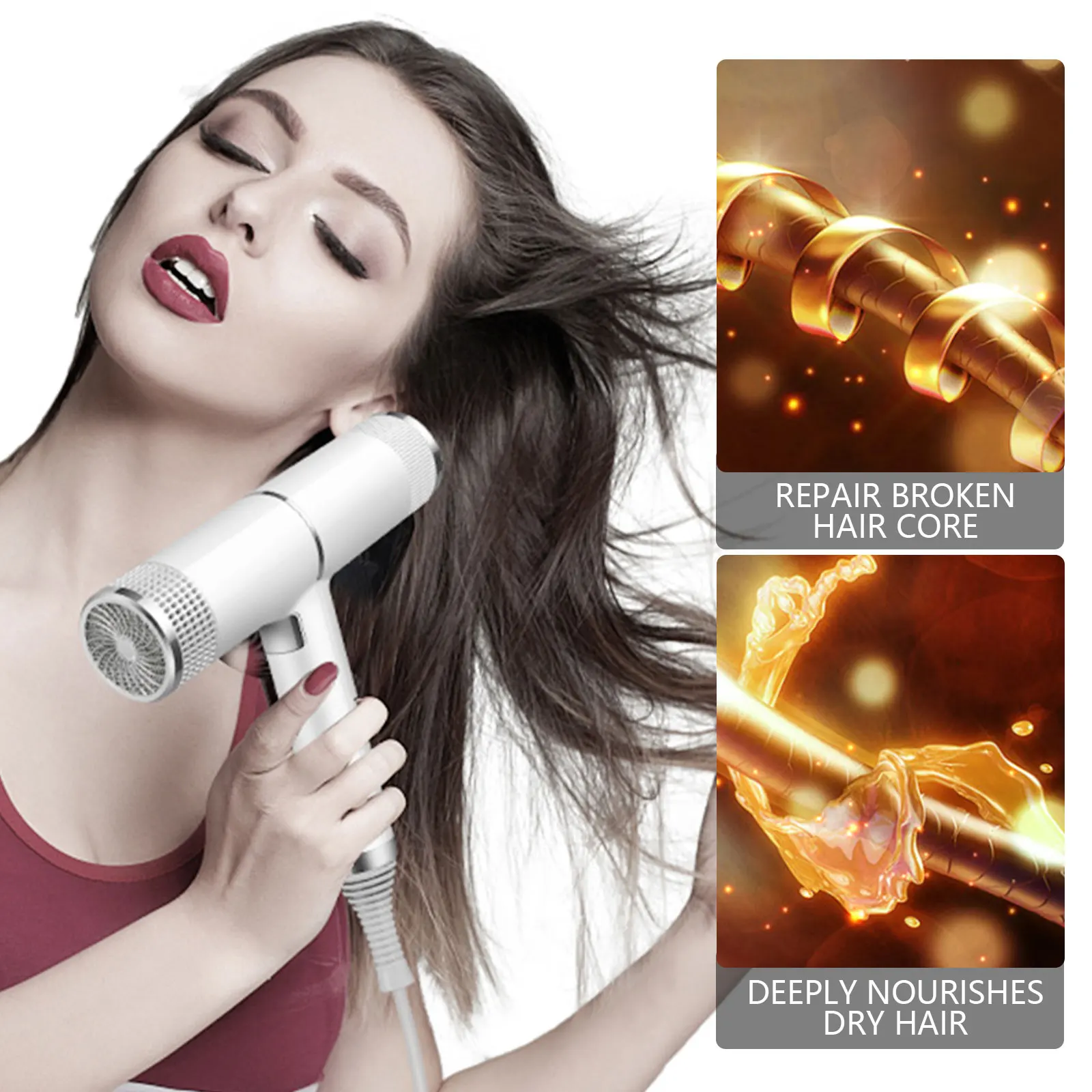 Iônico secador de cabelo conversão freqüência inteligente