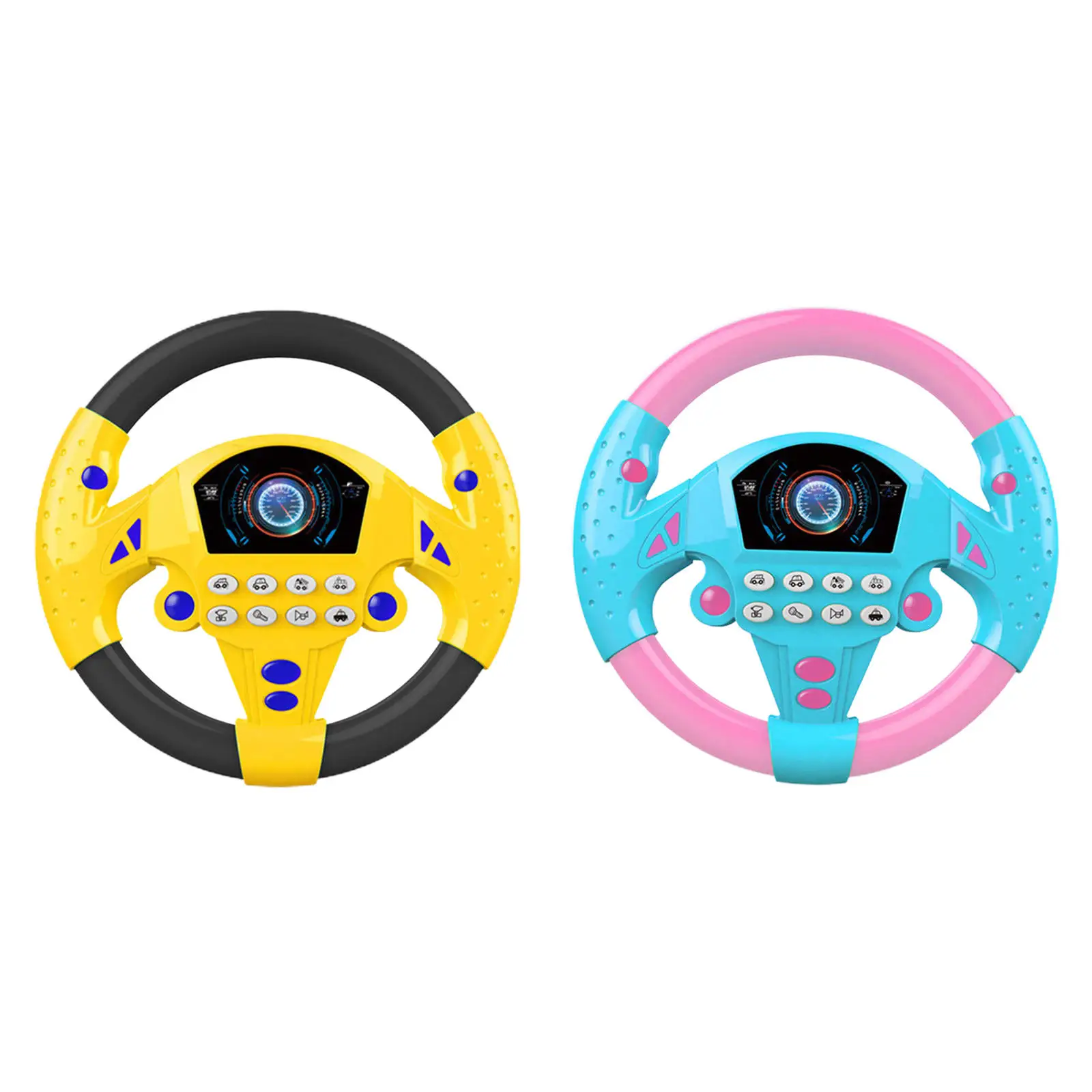 Steering Wheel Toy Lovely with Sound Light Steering Wheel Car Seat Toys Activity Toy for Early Childhood Stroller 3+ Year Old