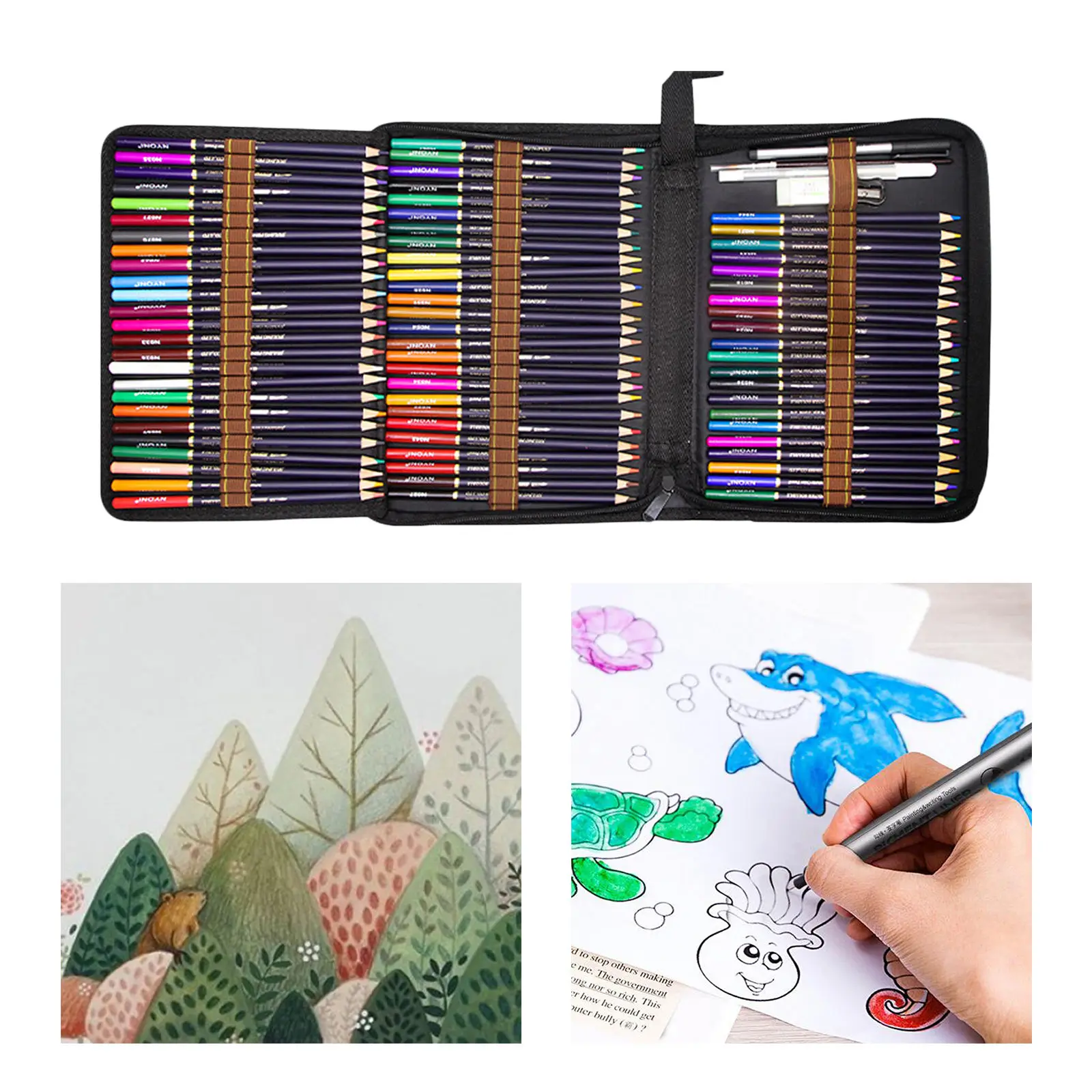 Professional Premium Colored Pencils 72 PCS Assorted Colors Set High Quality Artist Painting Drawing for Adults Kids