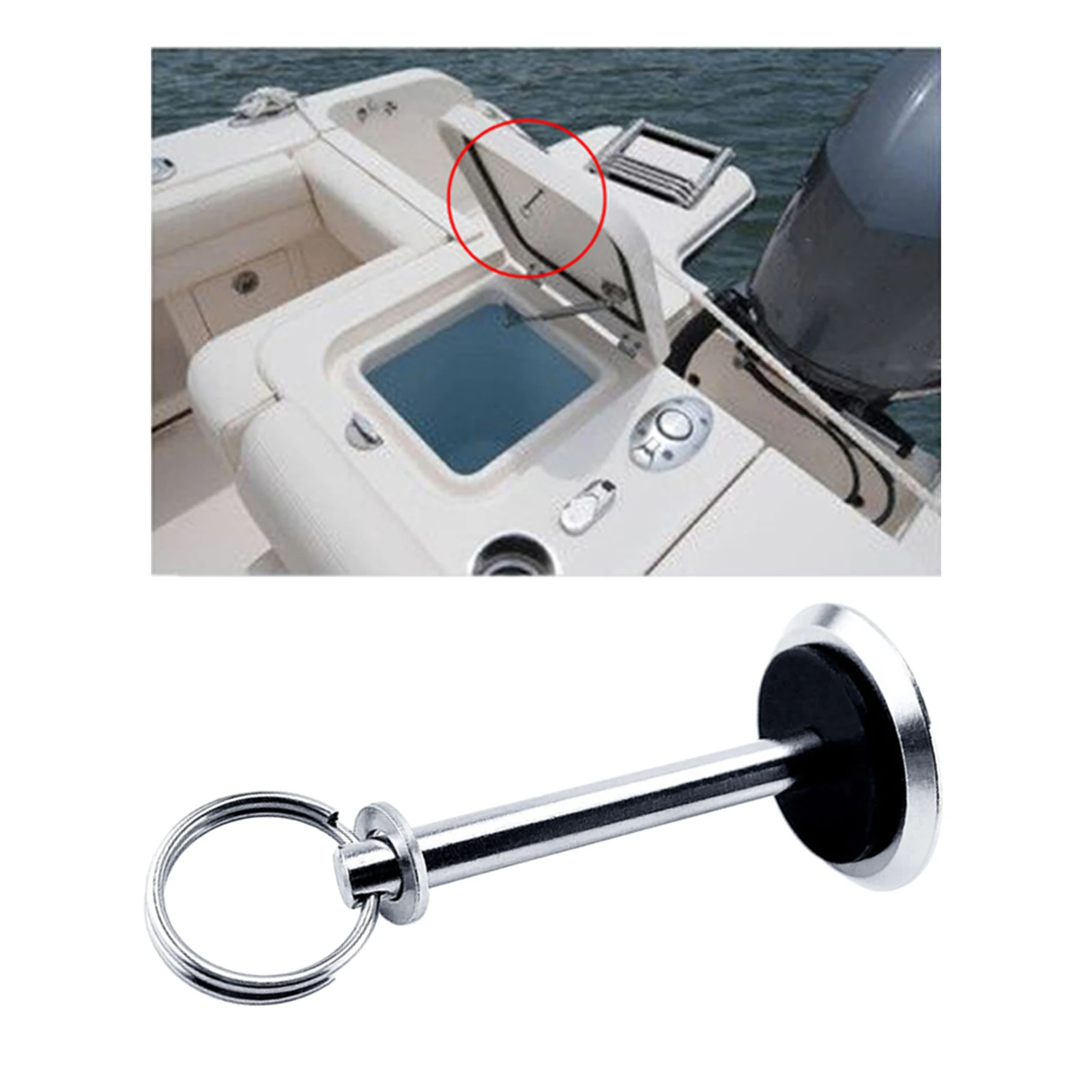 Boat Hatch Cover Pull Button Stainless Steel Lid for Boat Yacht Floor Storage Loft Ladders