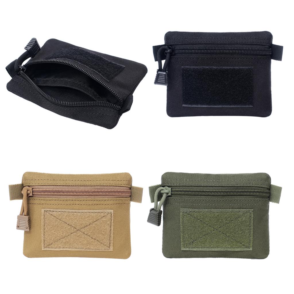 Tactical Wallet Key Pouch Molle Gadget Gear Military Wallet Tactical Accessory Bag for Outdoor Camping Hiking Fishing Hunting
