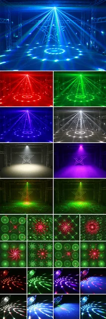 ALIEN Remote DMX Laser Projecteur Strobe Magic Ball UV 4IN1 Effet  d'éclairage de scène DJ Disco Party Holiday Dance Wedding Black Lamp