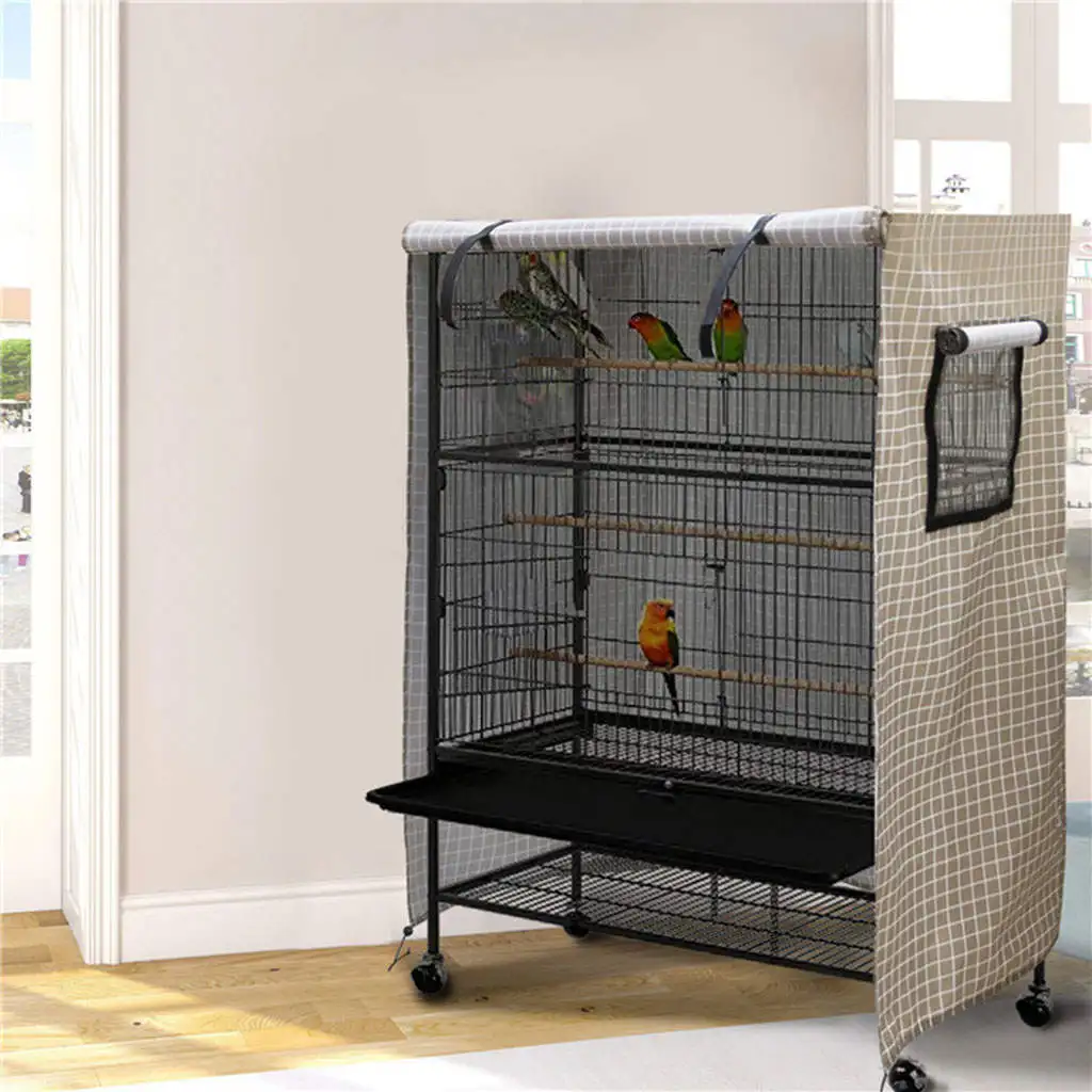 Durable Bird Cage Cover Warm Cage Clothes Blackout Cover for Square Pet Cage