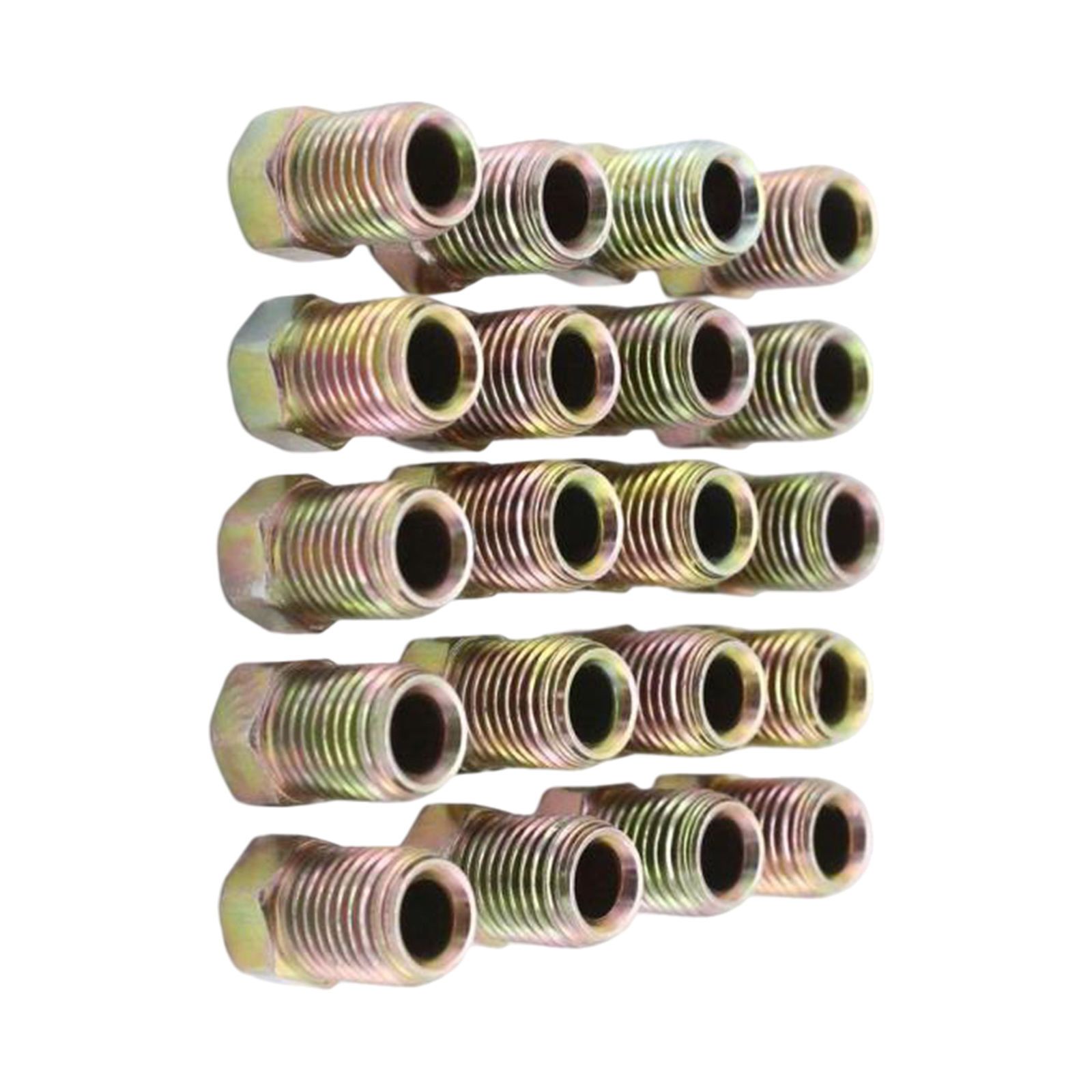 20-Pack 3/8-24 Inverted Flare Tube Nuts Auto Parts Threads Nuts Fits for 3/16 inch Tube