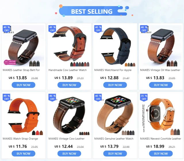 JR.DM Slim Leather-Bands Compatible with Apple Watch Band 38mm 40mm 41mm  42mm 44mm 45mm 49mm, Top Genuine Leather Band with Charms, Feminine Design